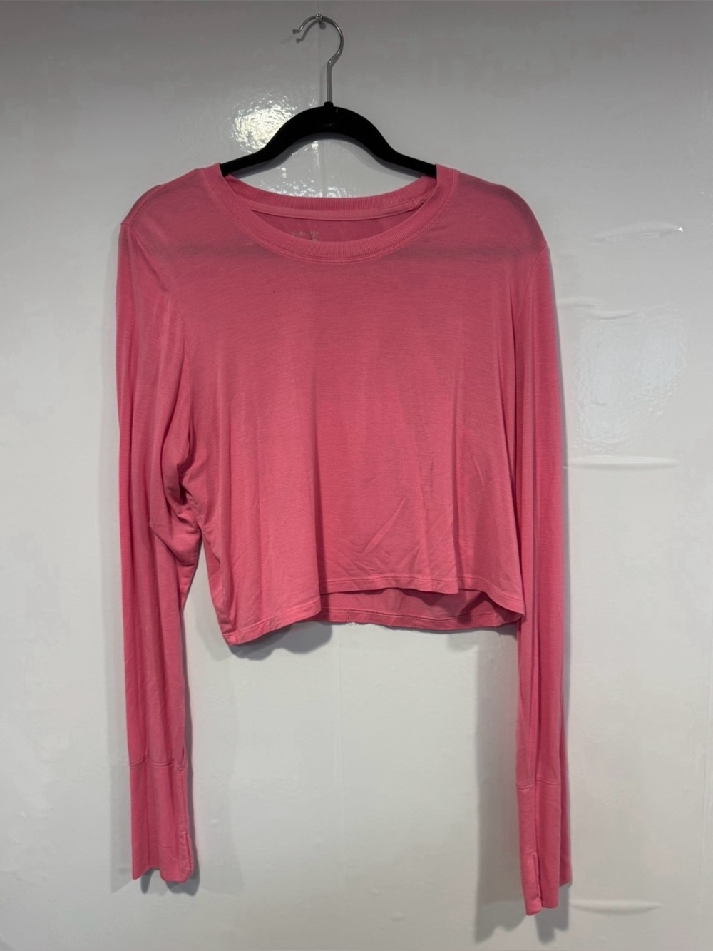 Pink Aerie Soft Long Sleeve Cropped Tee